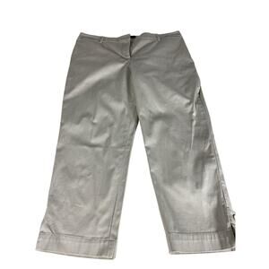 Women's Talbots White Perfect Crop Pants Size 12P
